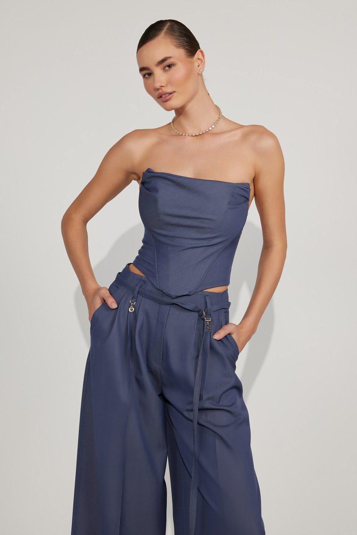 Iconic Lily Corset Bustier İndigo