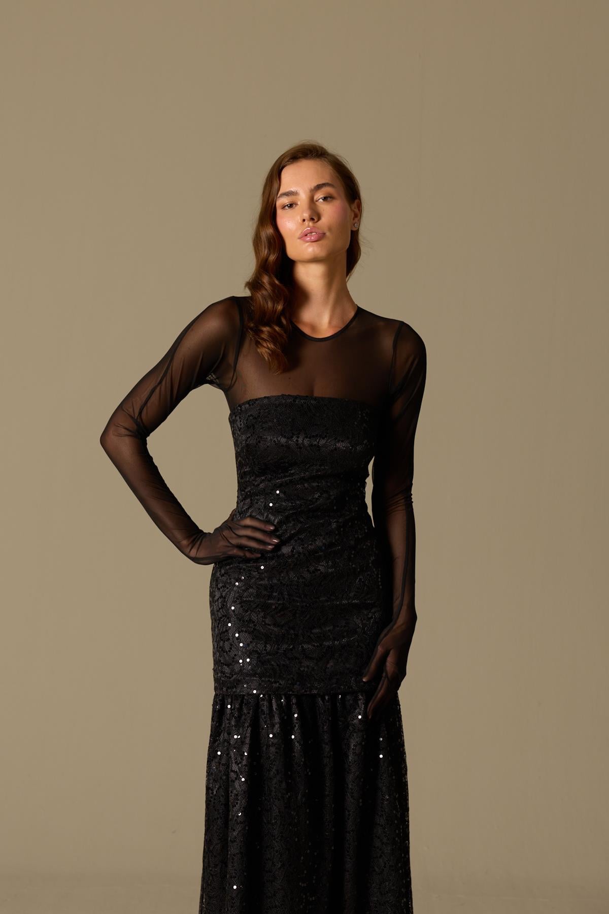 Midnight Queen Maxi Dress Black