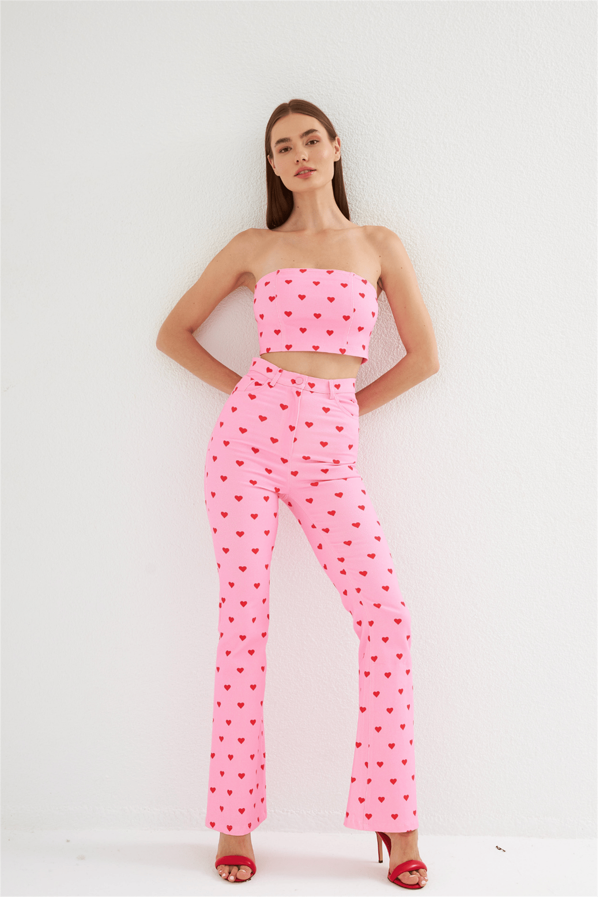 Nok Love Serisi Heart Pantolon PİNK HEART