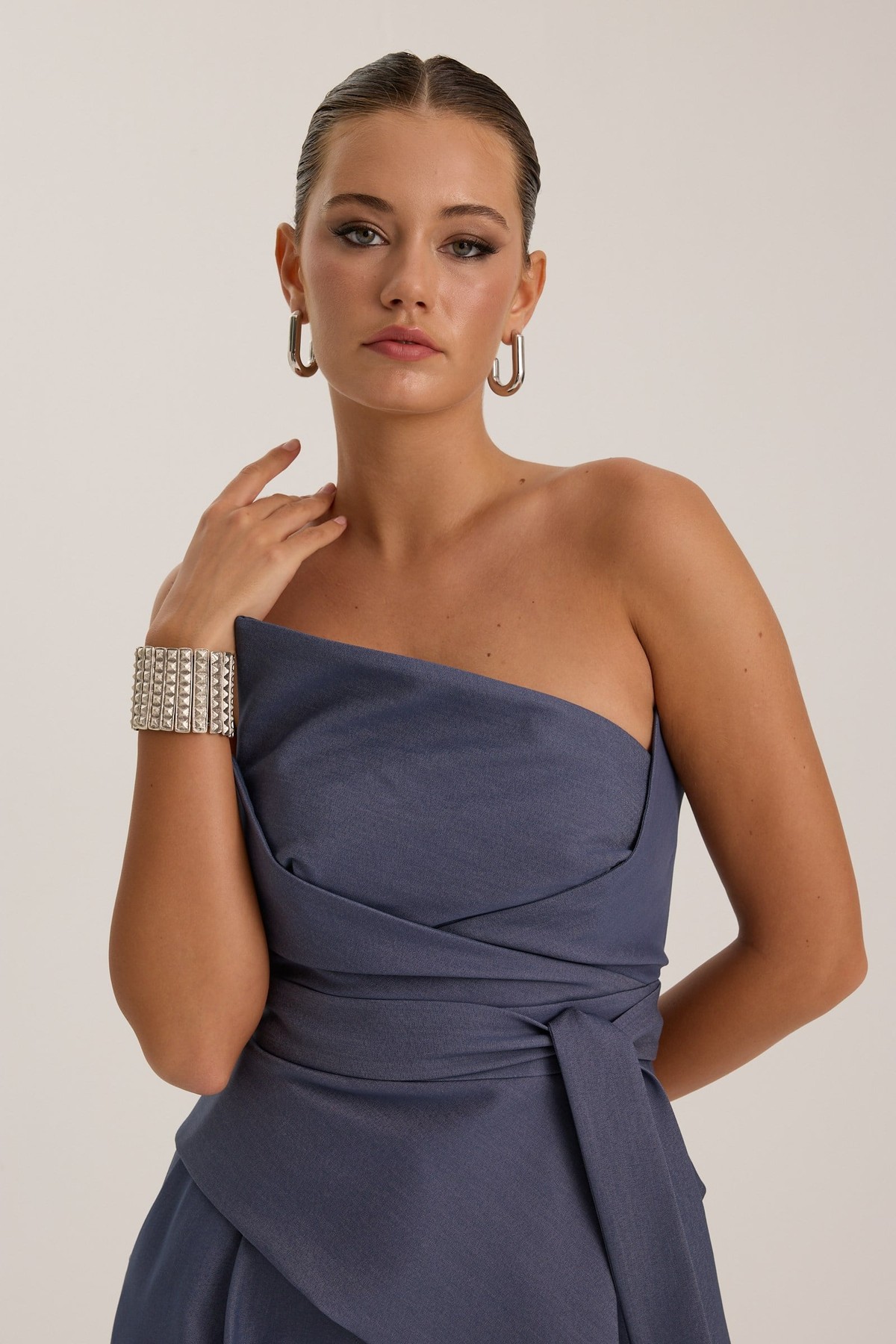 Sculpt Wrap Bustier İndigo