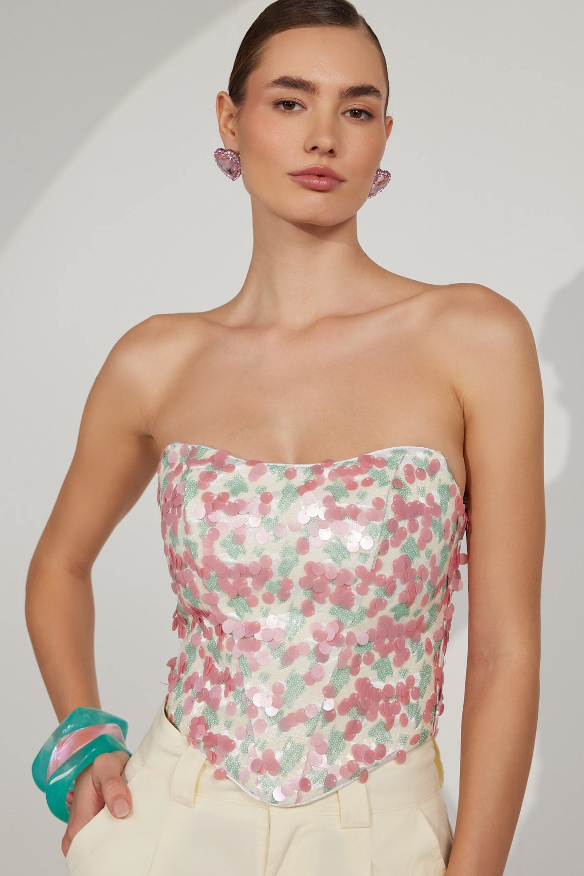 Starlit Corset Straplez Büstiyer DESENLİ
