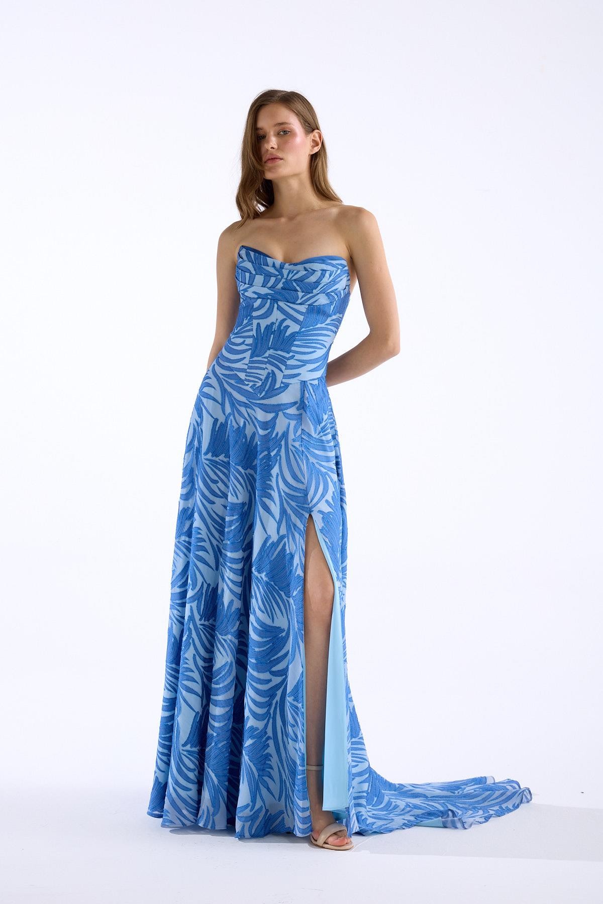 Swan Serenade Maxi Dress Mavi
