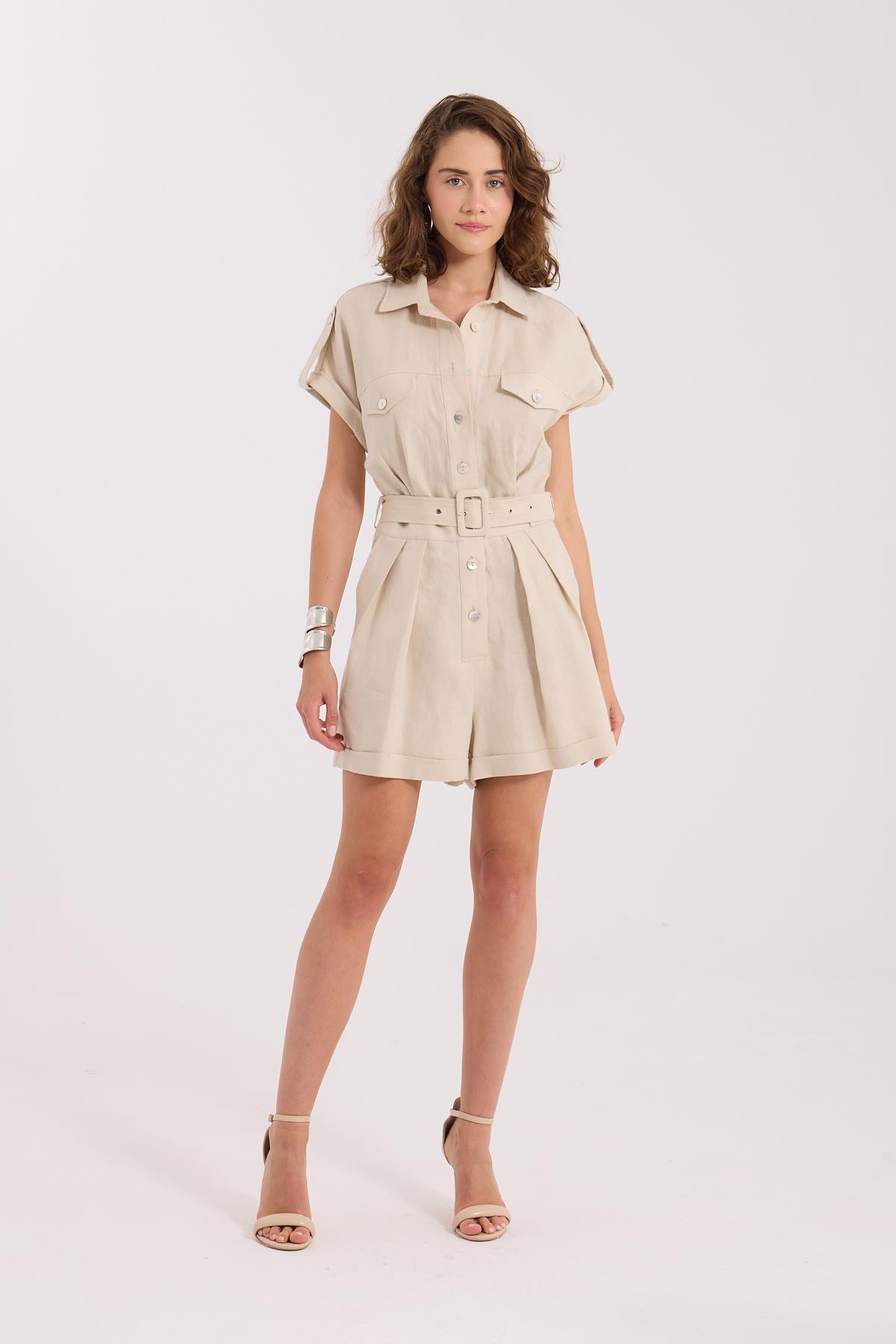 100% Keten Melissa Tulum Bej