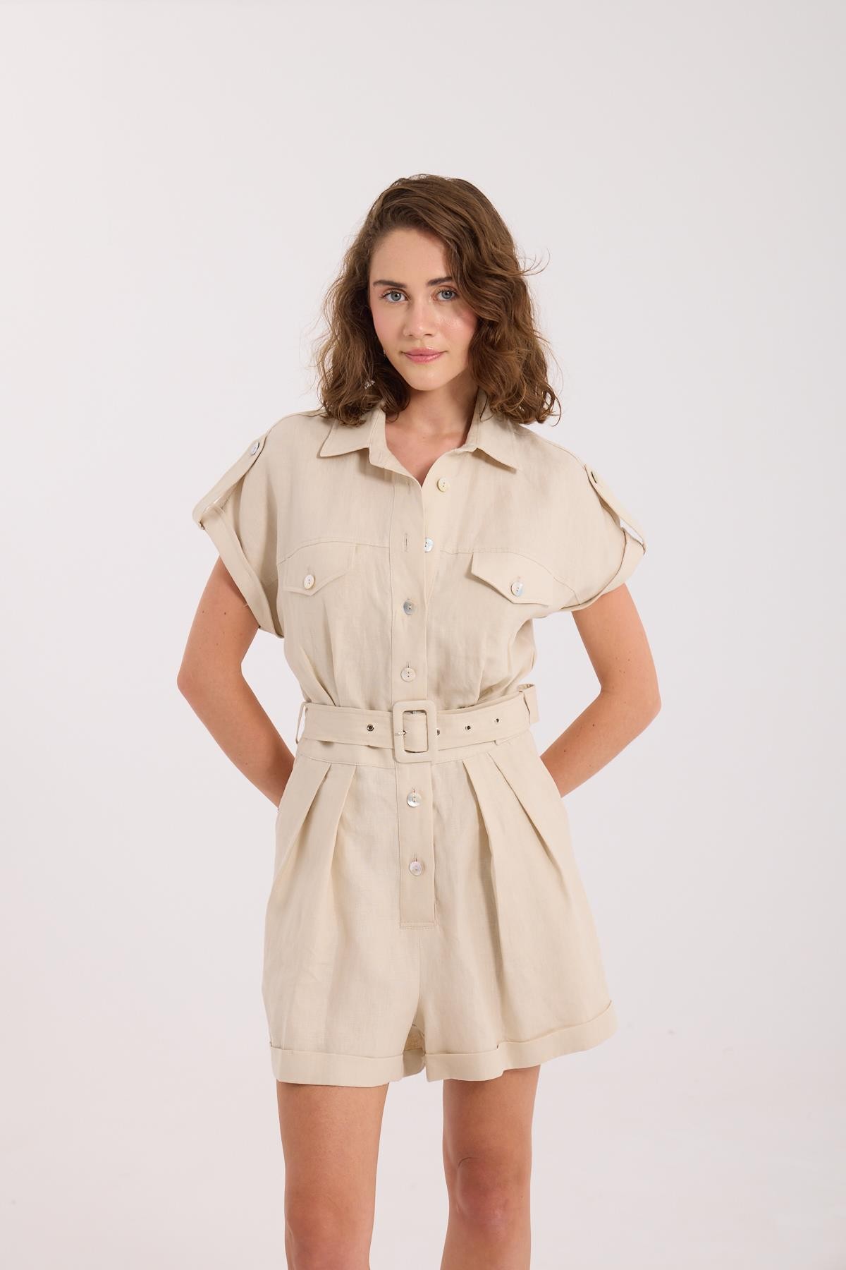 100% Keten Melissa Tulum Bej