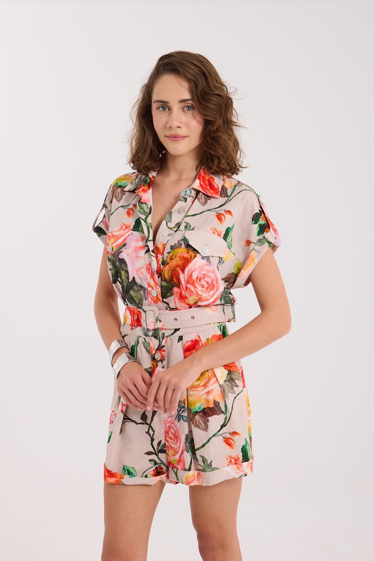 100% Keten Melissa Tulum DESENLİ