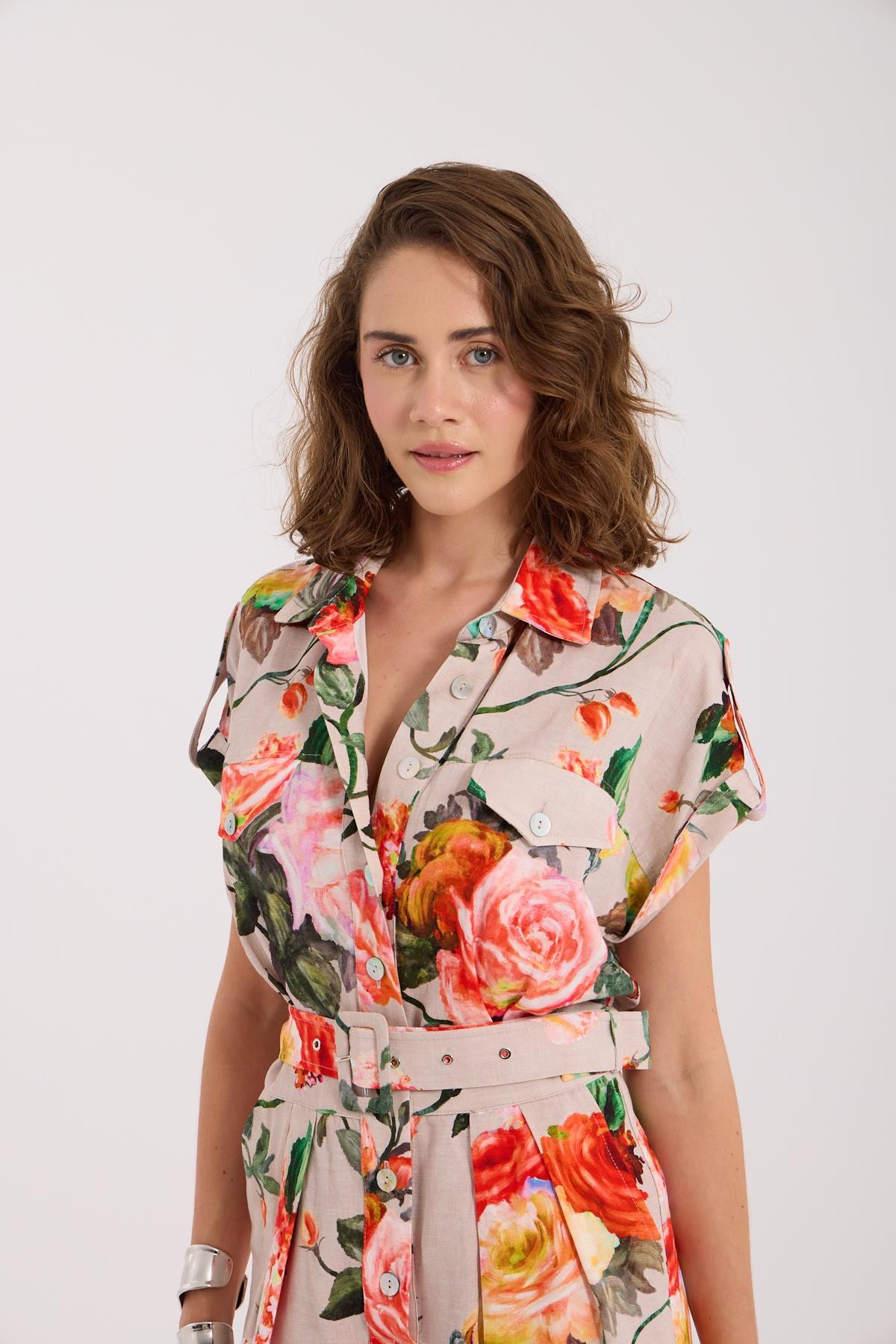 100% Keten Melissa Tulum DESENLİ