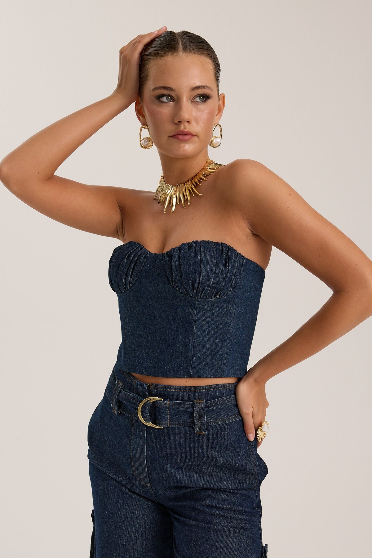 Anastasia Bustier Dark Blue