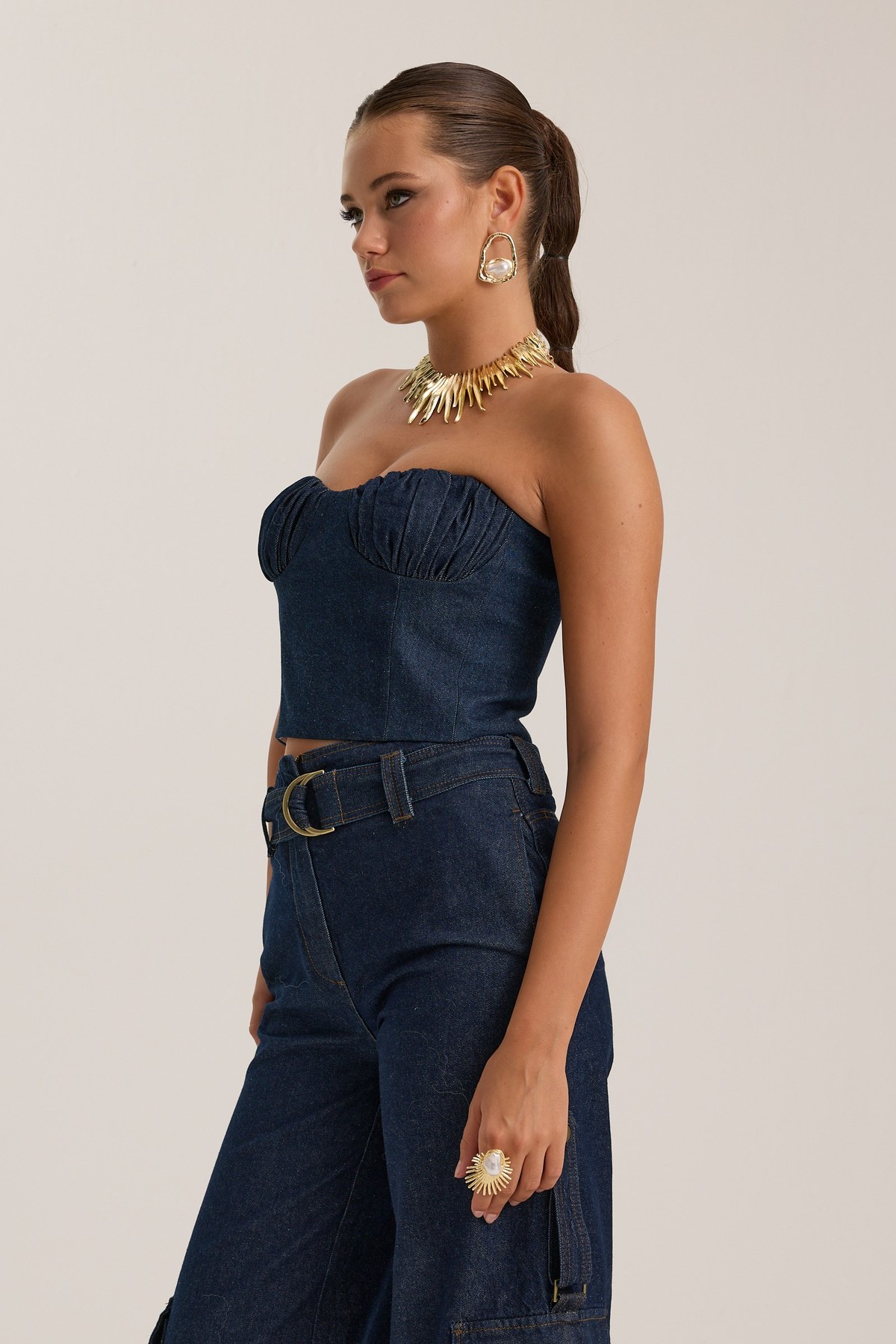 Anastasia Bustier Dark Blue