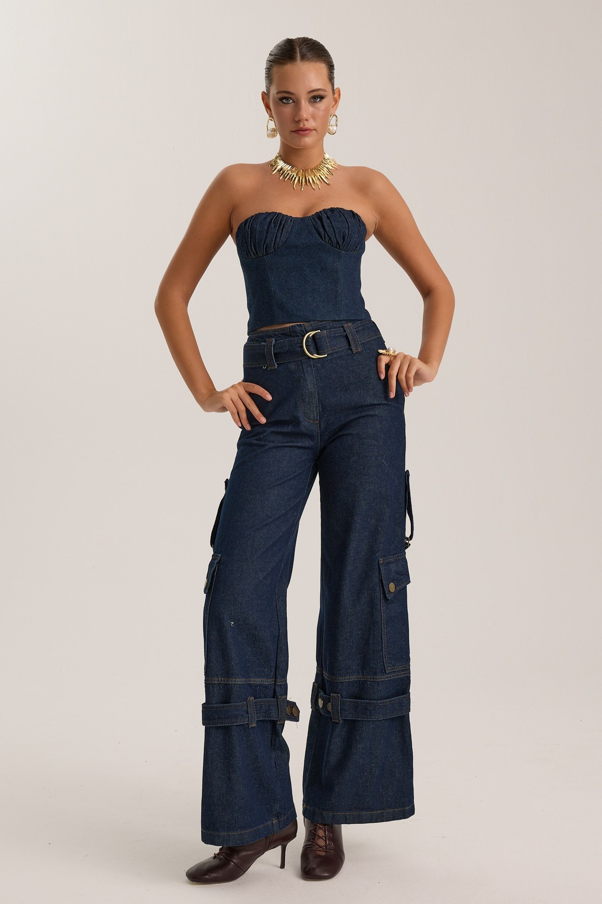 Anastasia Bustier Dark Blue