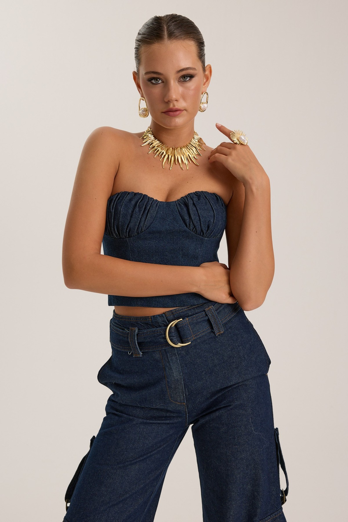 Anastasia Bustier Dark Blue