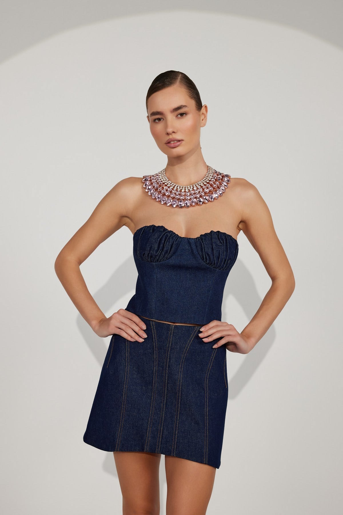 Anastasia Bustier Dark Blue