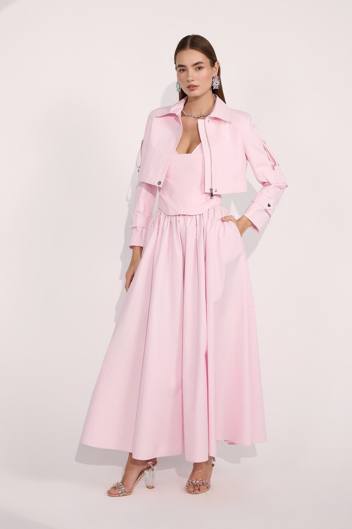 Aura Maxi Skirt Pink