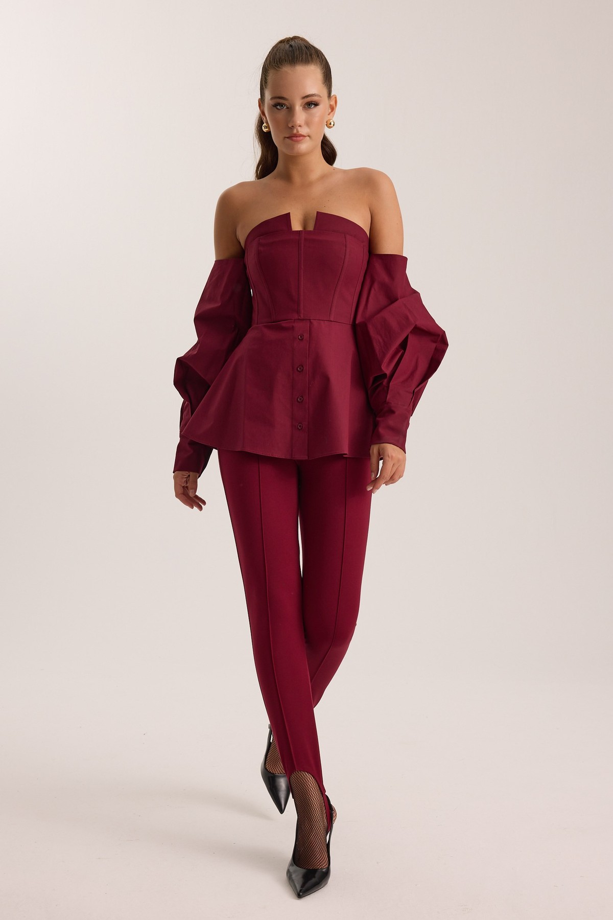 Aura Pants Burgundy