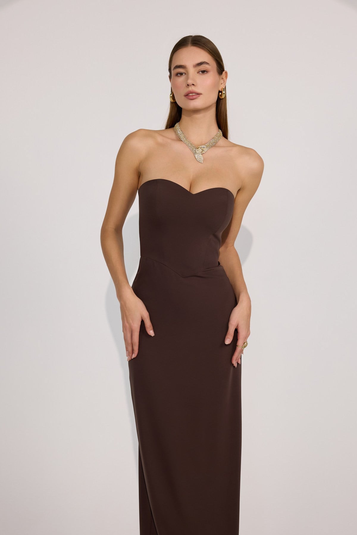 Carmen Kiss Maxi Dress Brown