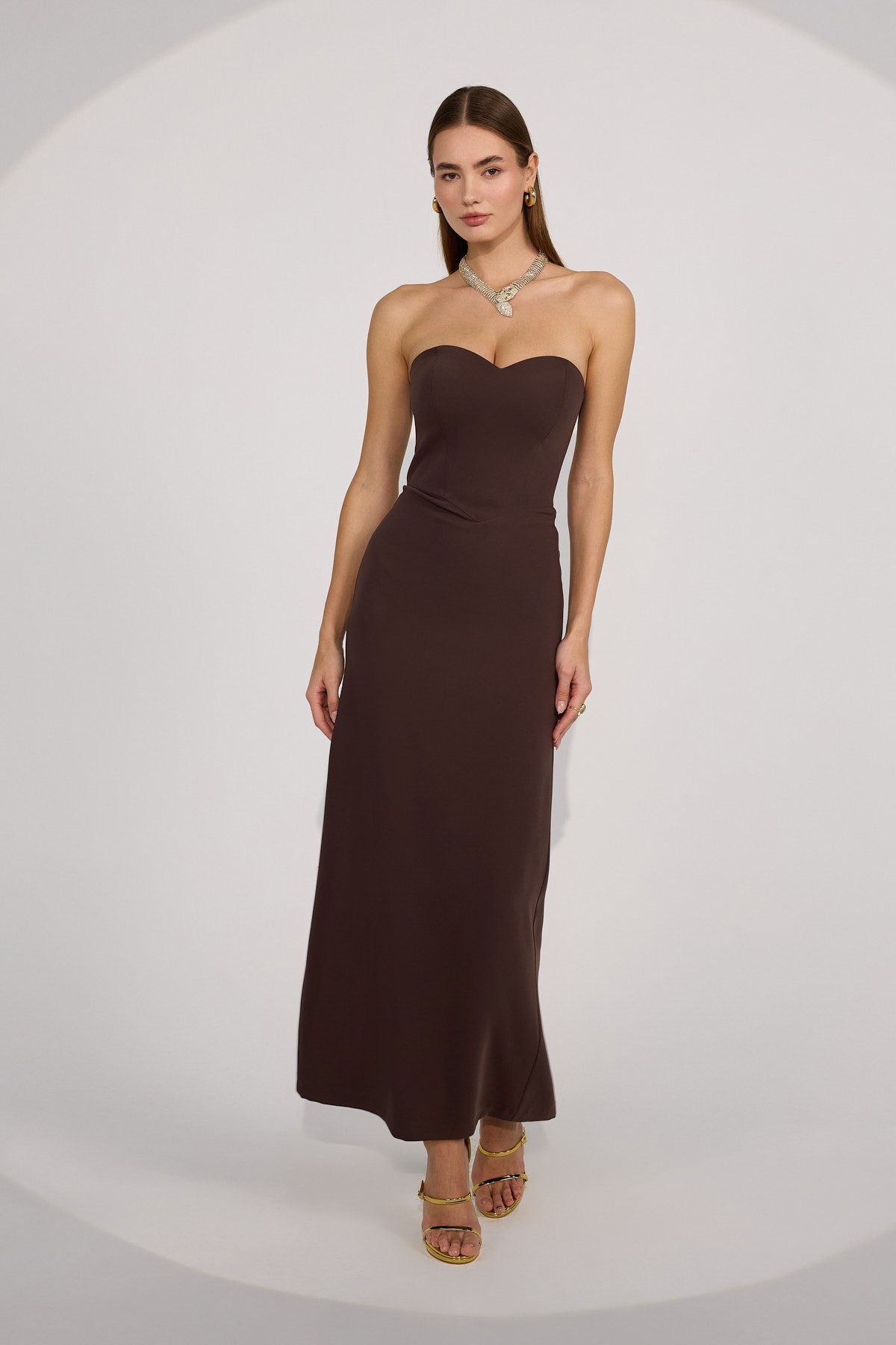 Carmen Kiss Maxi Dress Brown