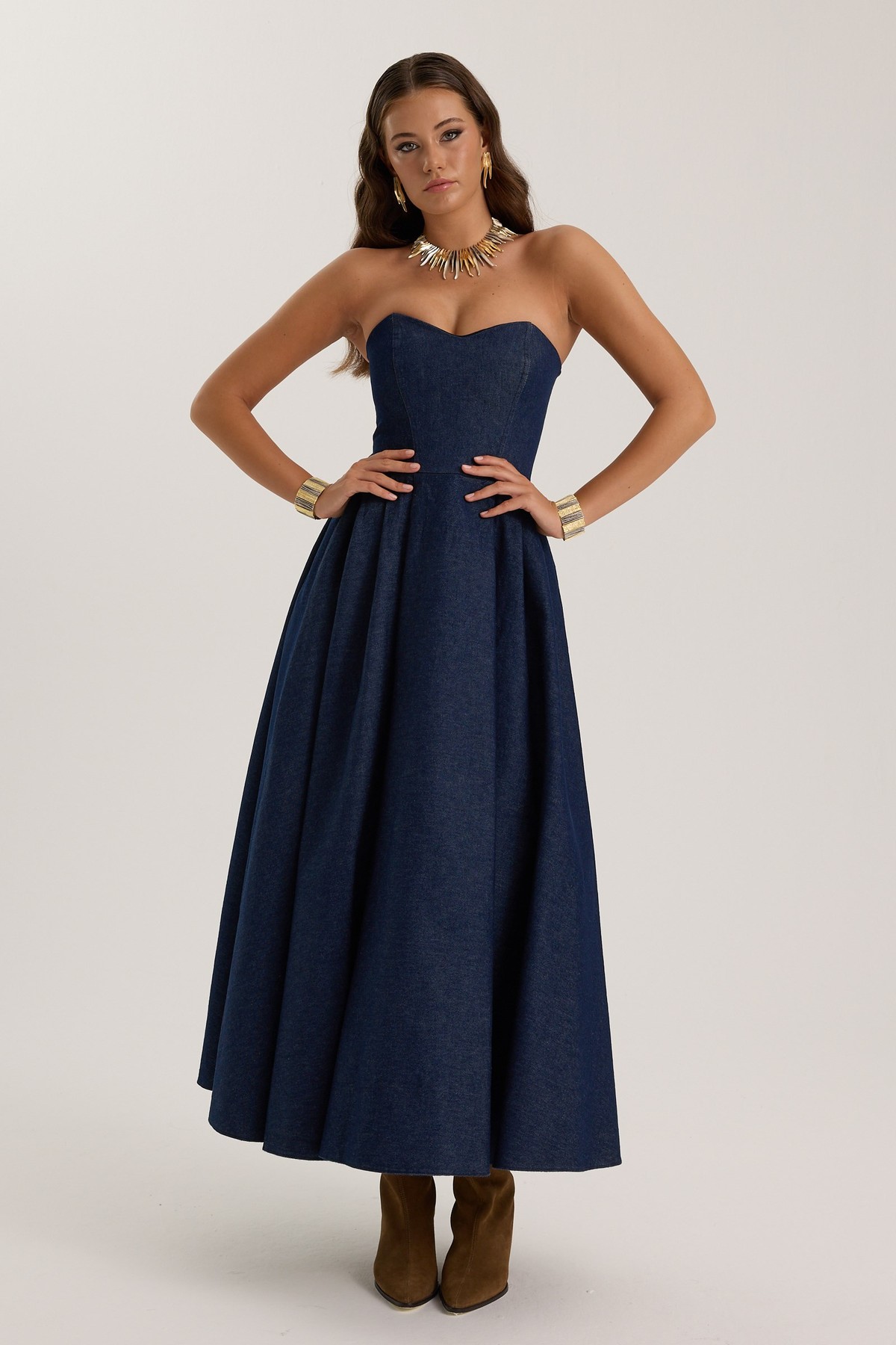 Charlotte ICON Denim Dress DARK BLUE