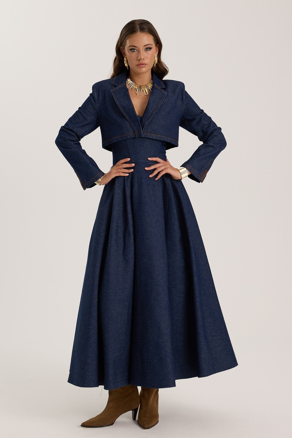 Charlotte ICON Denim Dress DARK BLUE