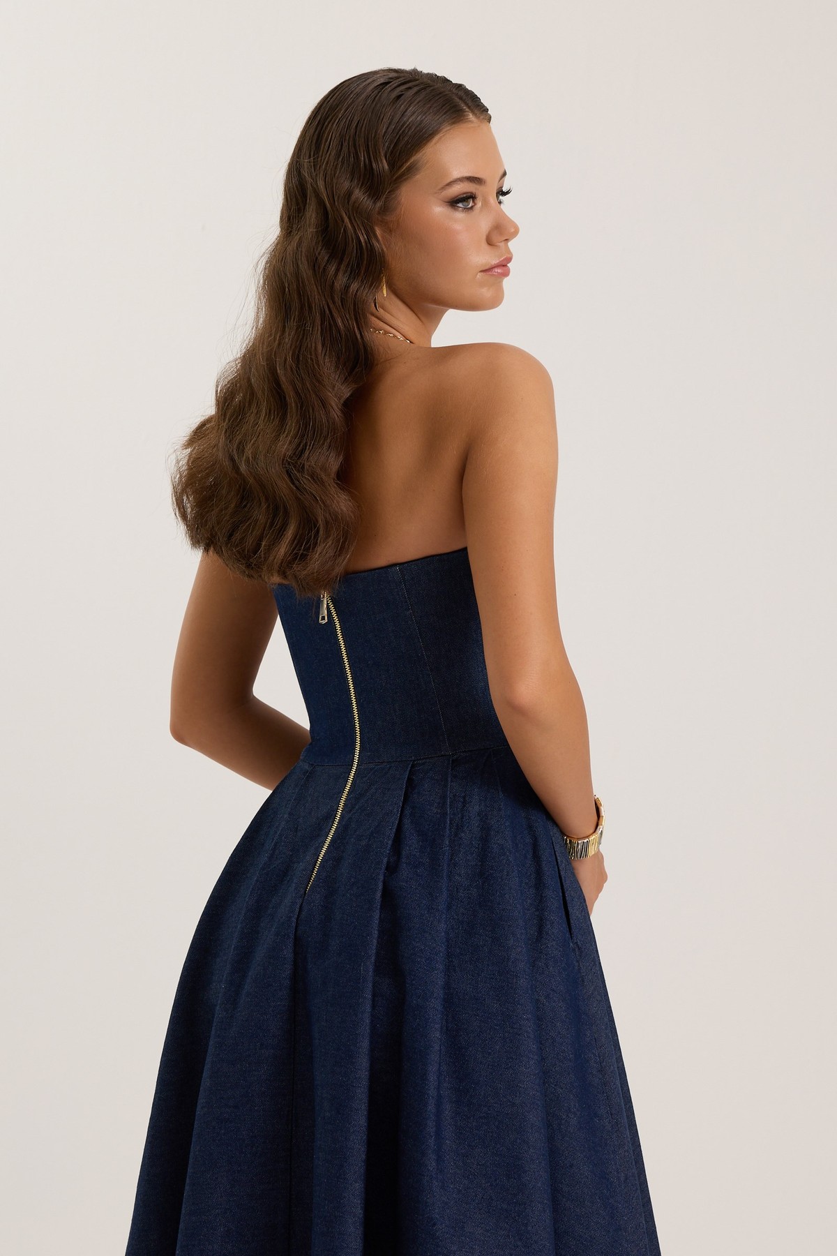 Charlotte ICON Denim Dress DARK BLUE
