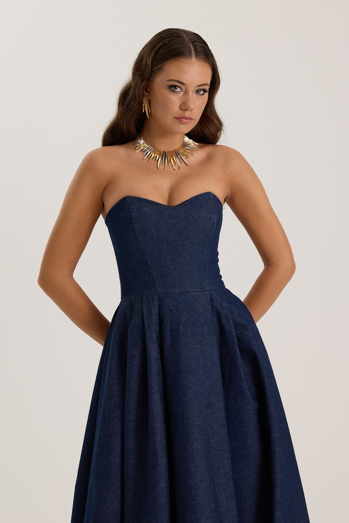 Charlotte ICON Denim Dress DARK BLUE
