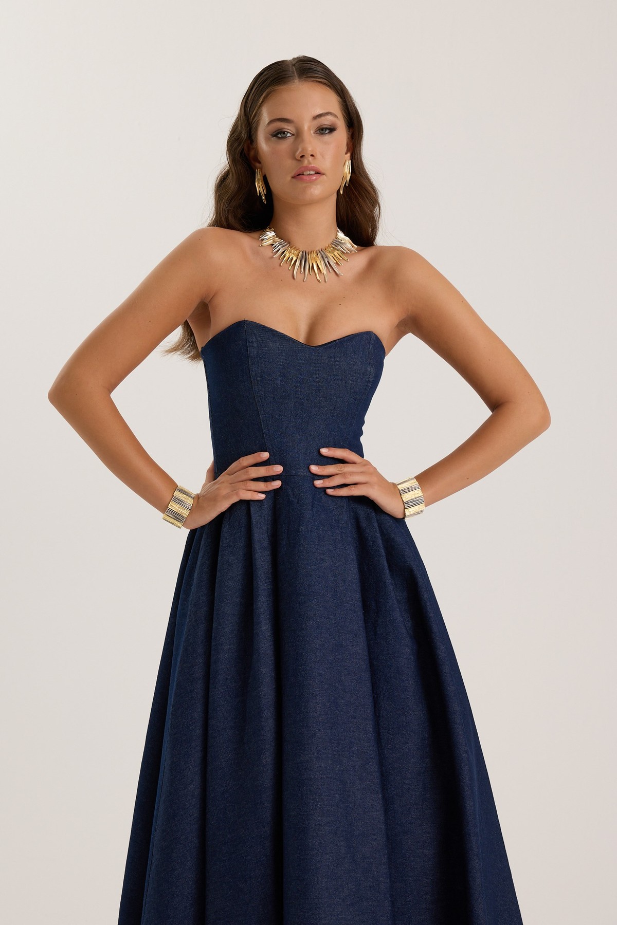 Charlotte ICON Denim Dress DARK BLUE