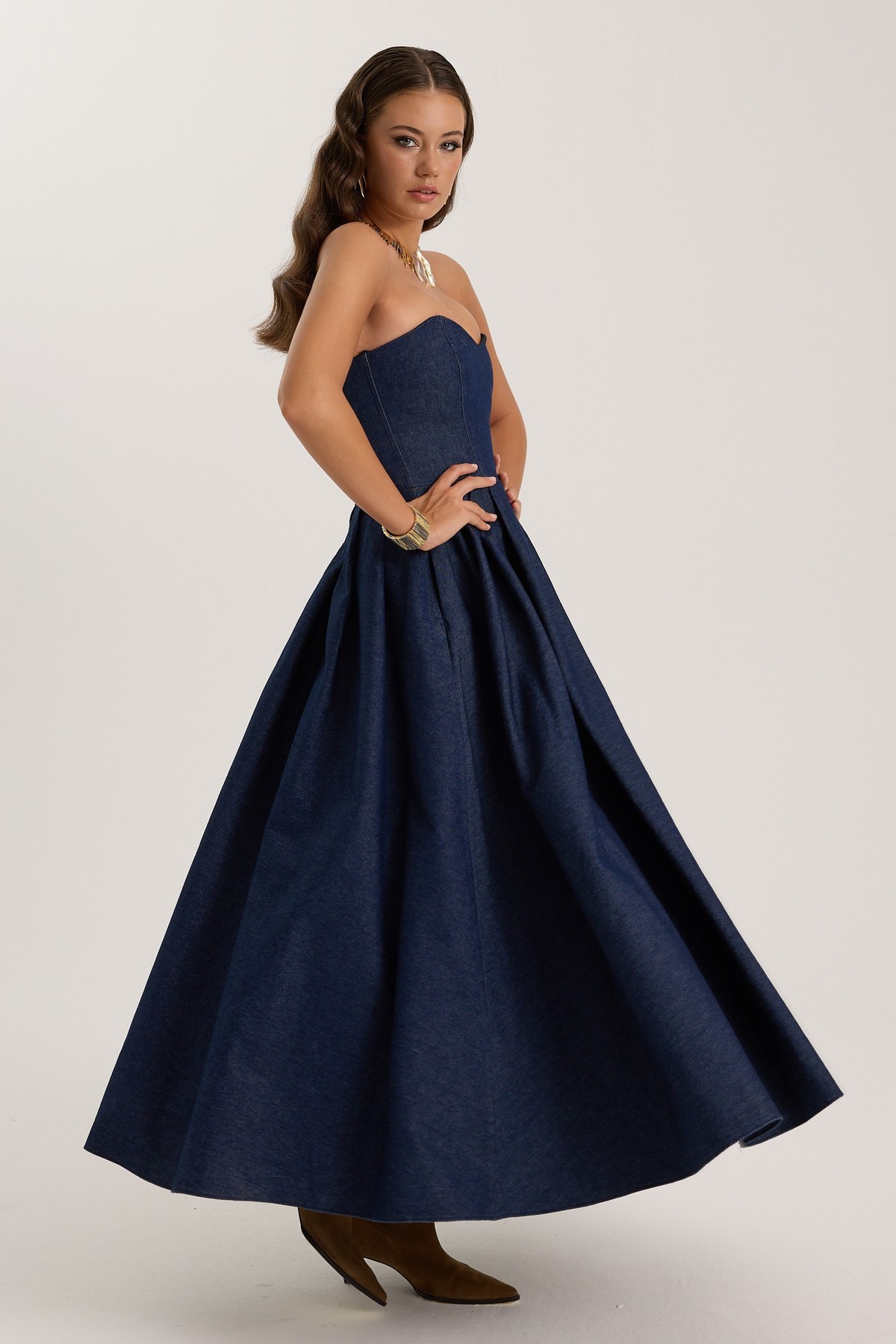 Charlotte ICON Denim Dress DARK BLUE