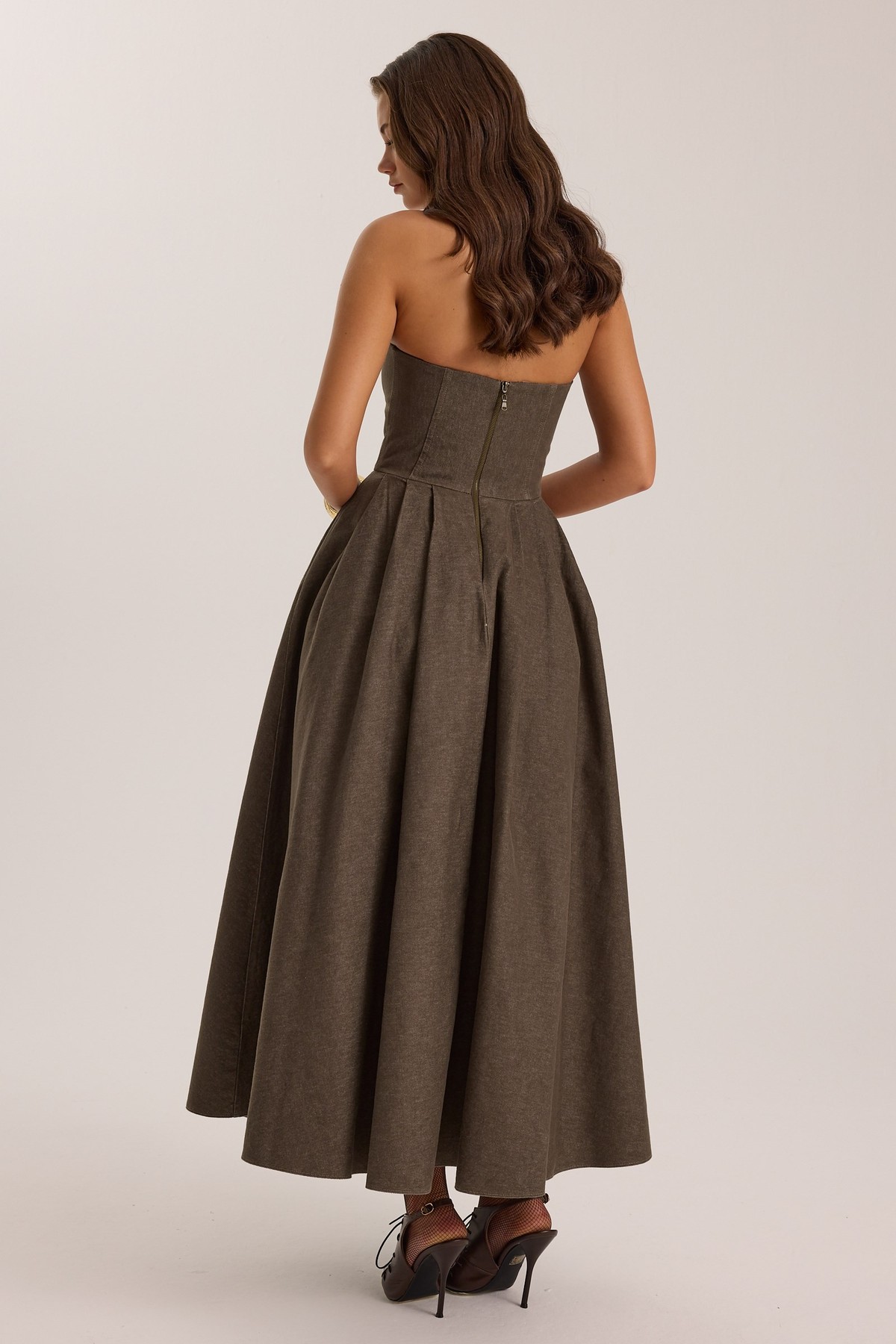 Charlotte ICON Denim Dress DARK GREEN