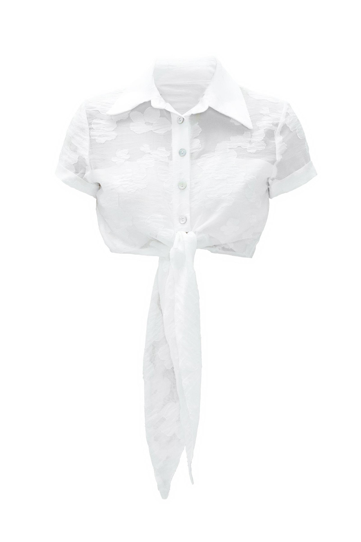 Classy Lace Cindy Shirt Beyaz