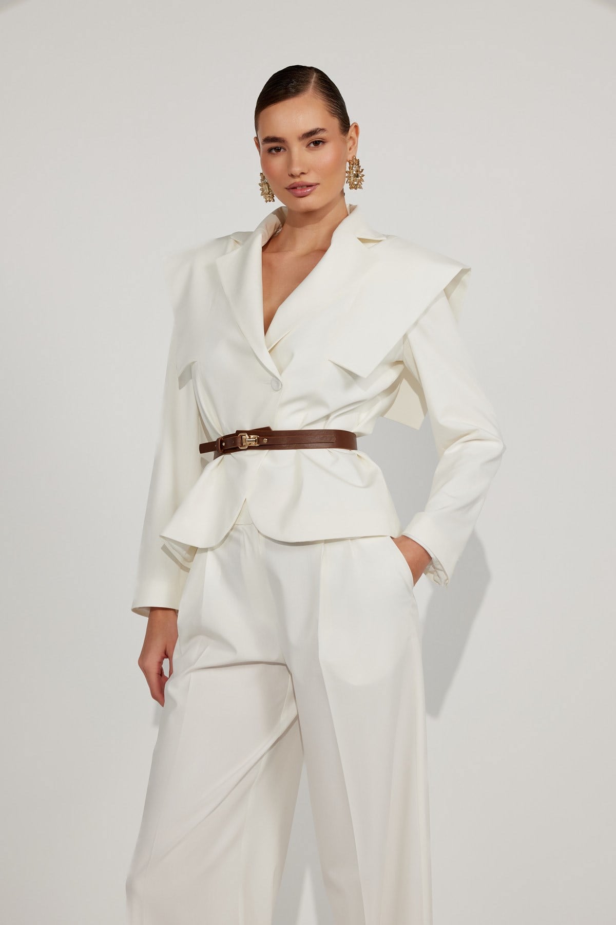Contour Blazer Ecru