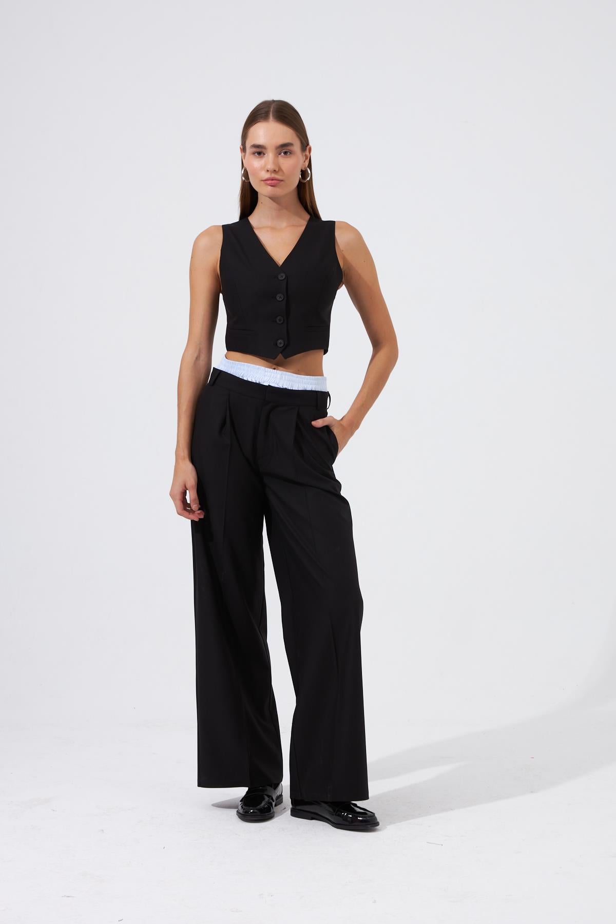 Cool Mode Serisi Boxer Bel Bantlı Pantolon Siyah