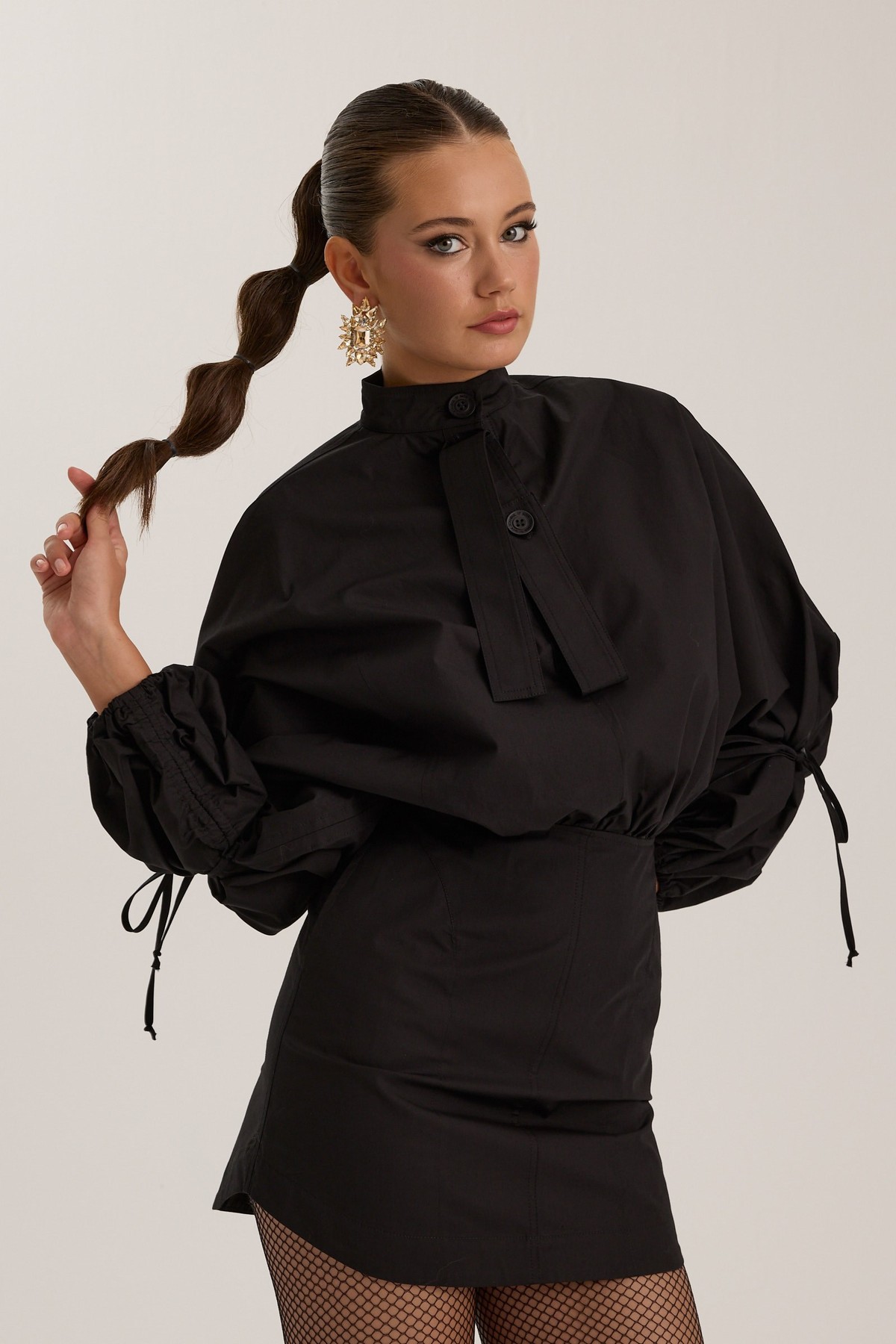 Crown Safari Dress Black
