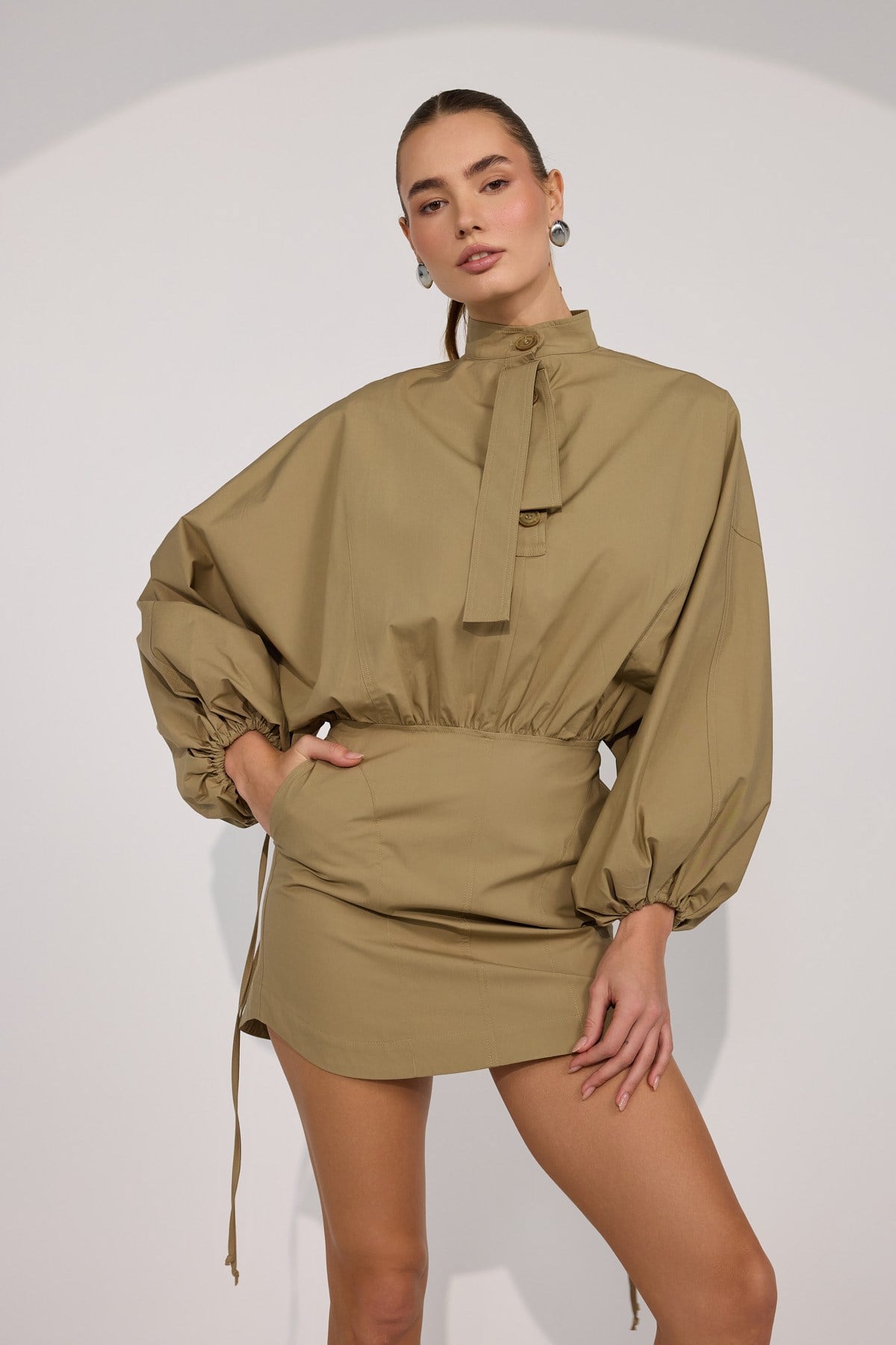 Crown Safari Dress Bronze Brown