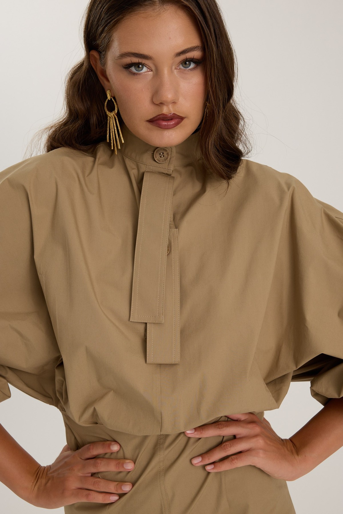 Crown Safari Dress Bronze Brown