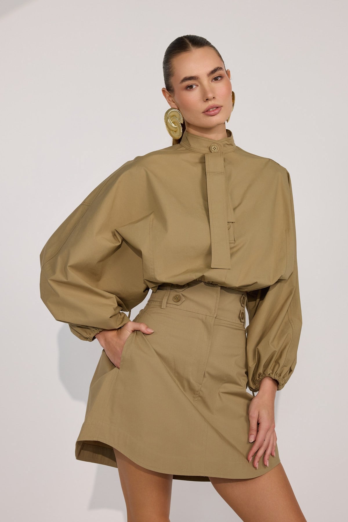 Crown Safari Shirt Bronze Brown