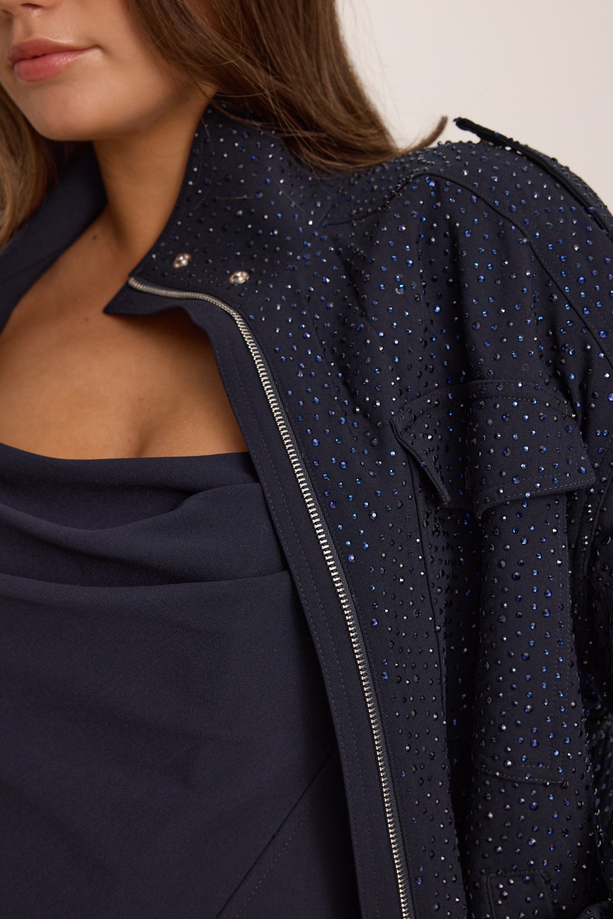 Crystal Life Star Bomber Dark Blue