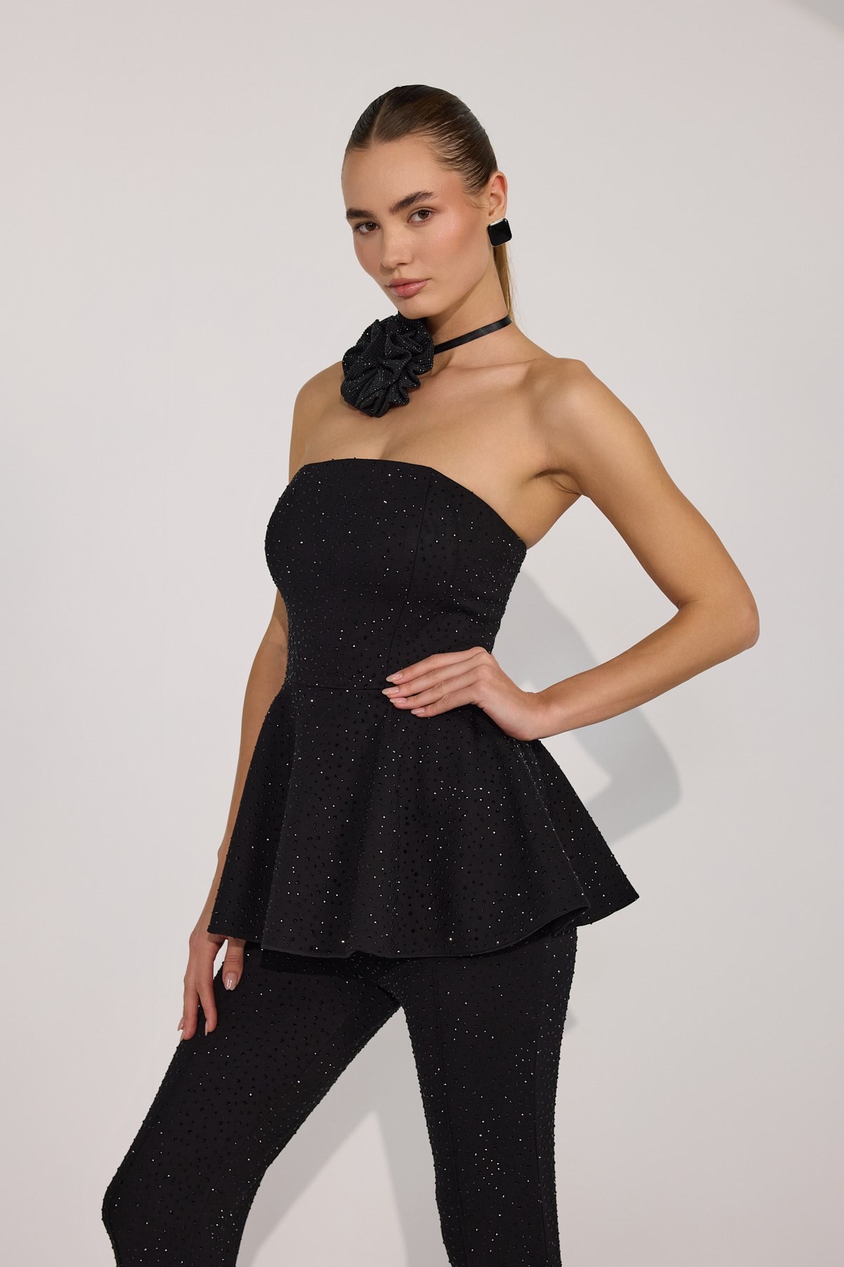 Diamond Aura Corset Top Black