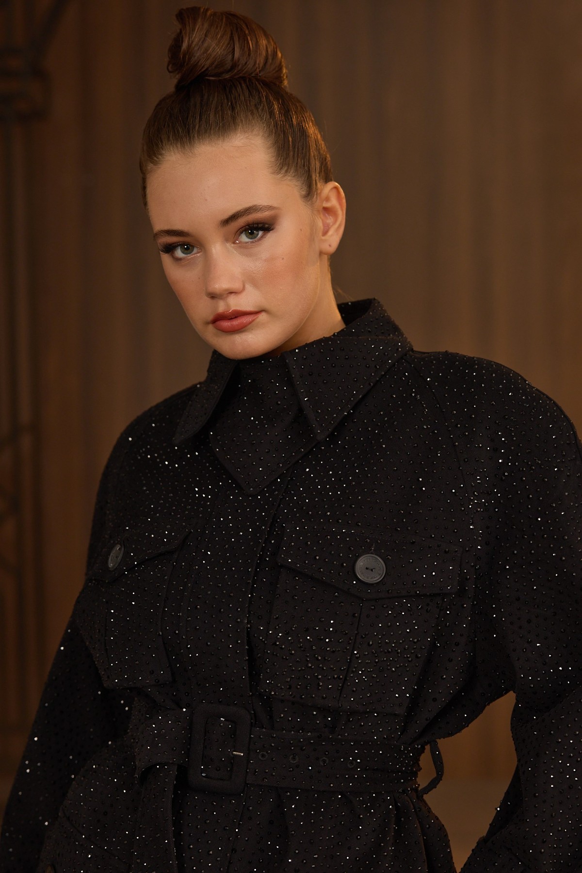 Diamond Nostalgia Edit Trench Black
