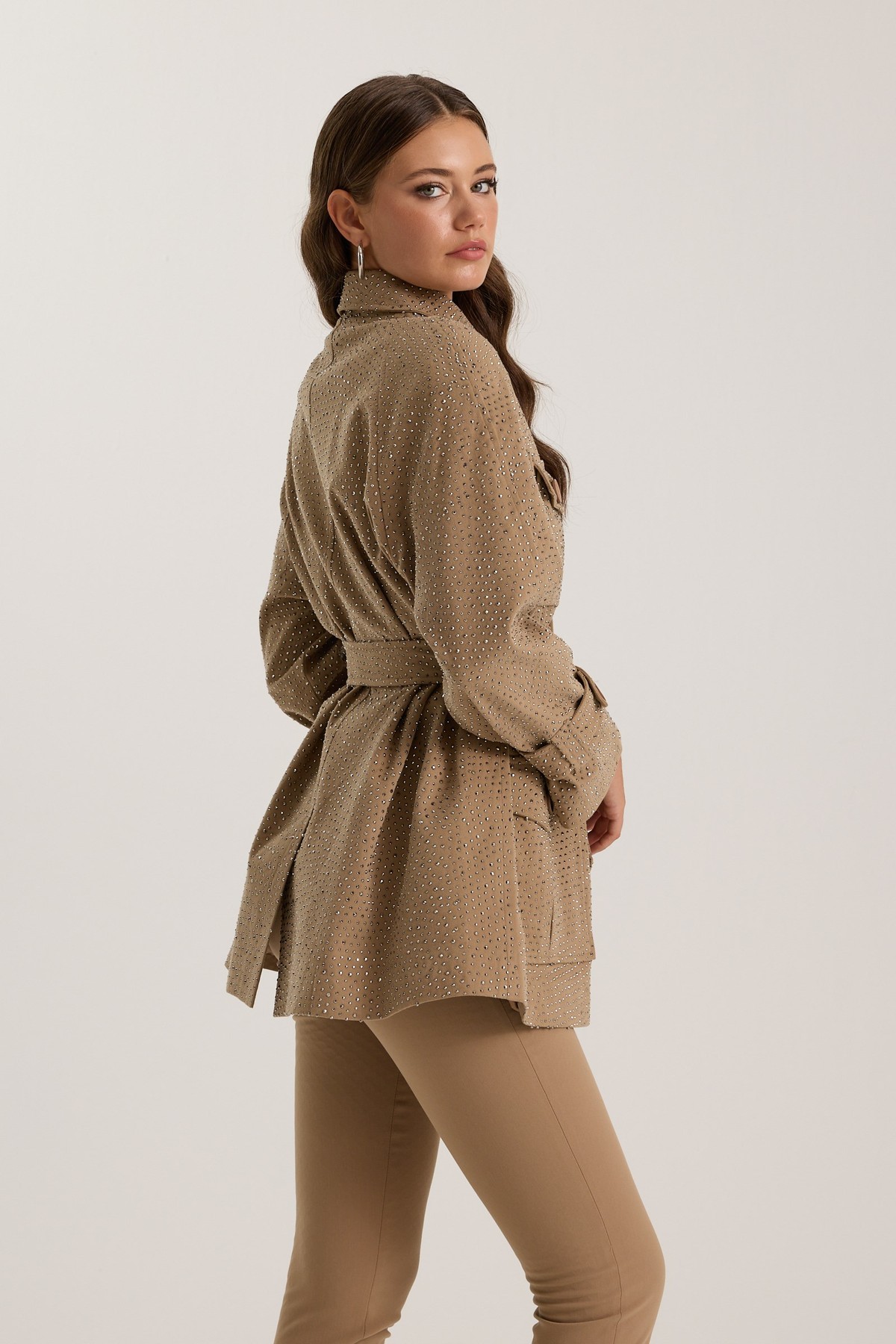 Diamond Nostalgia Edit Trench Bronze Brown