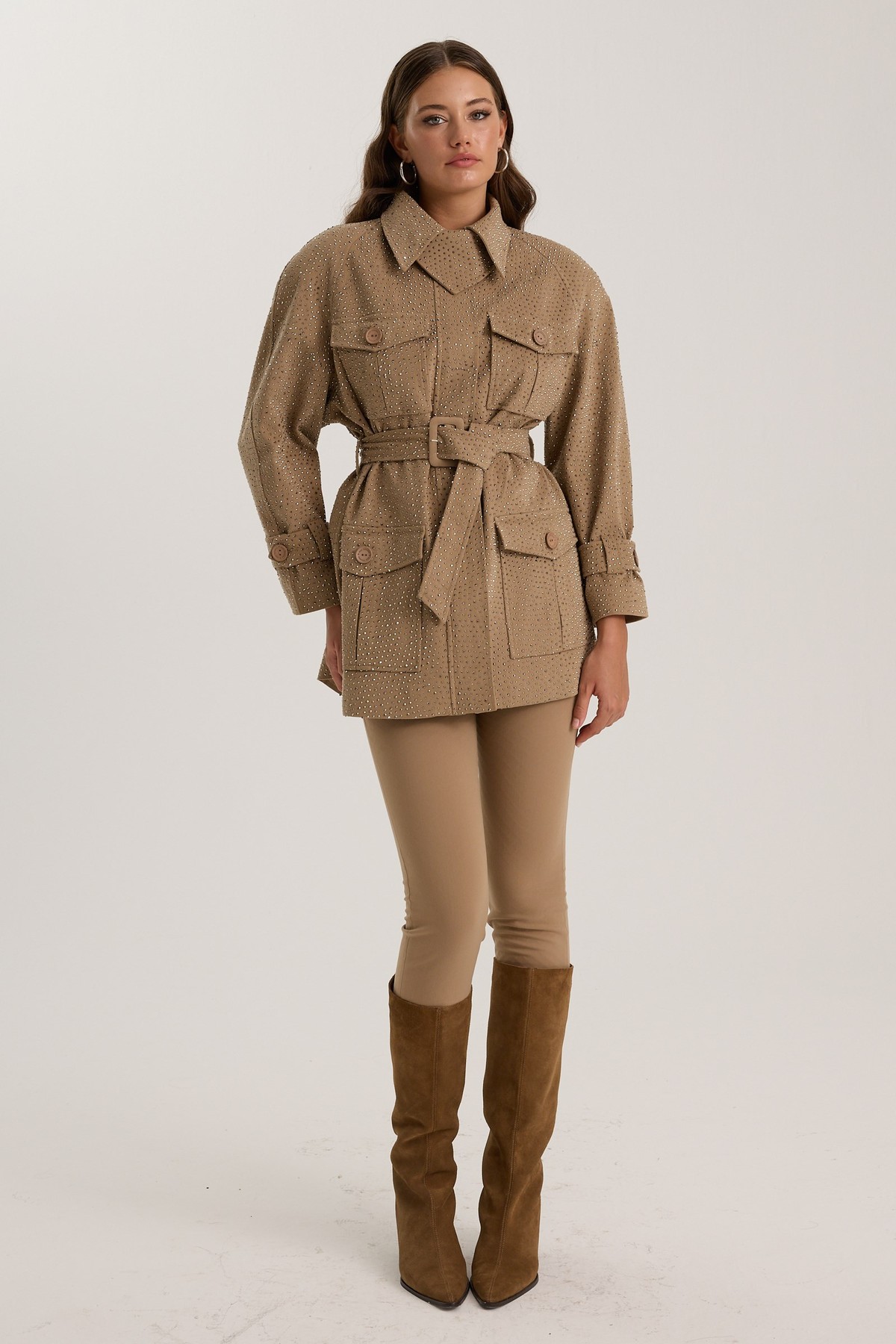 Diamond Nostalgia Edit Trench Bronze Brown