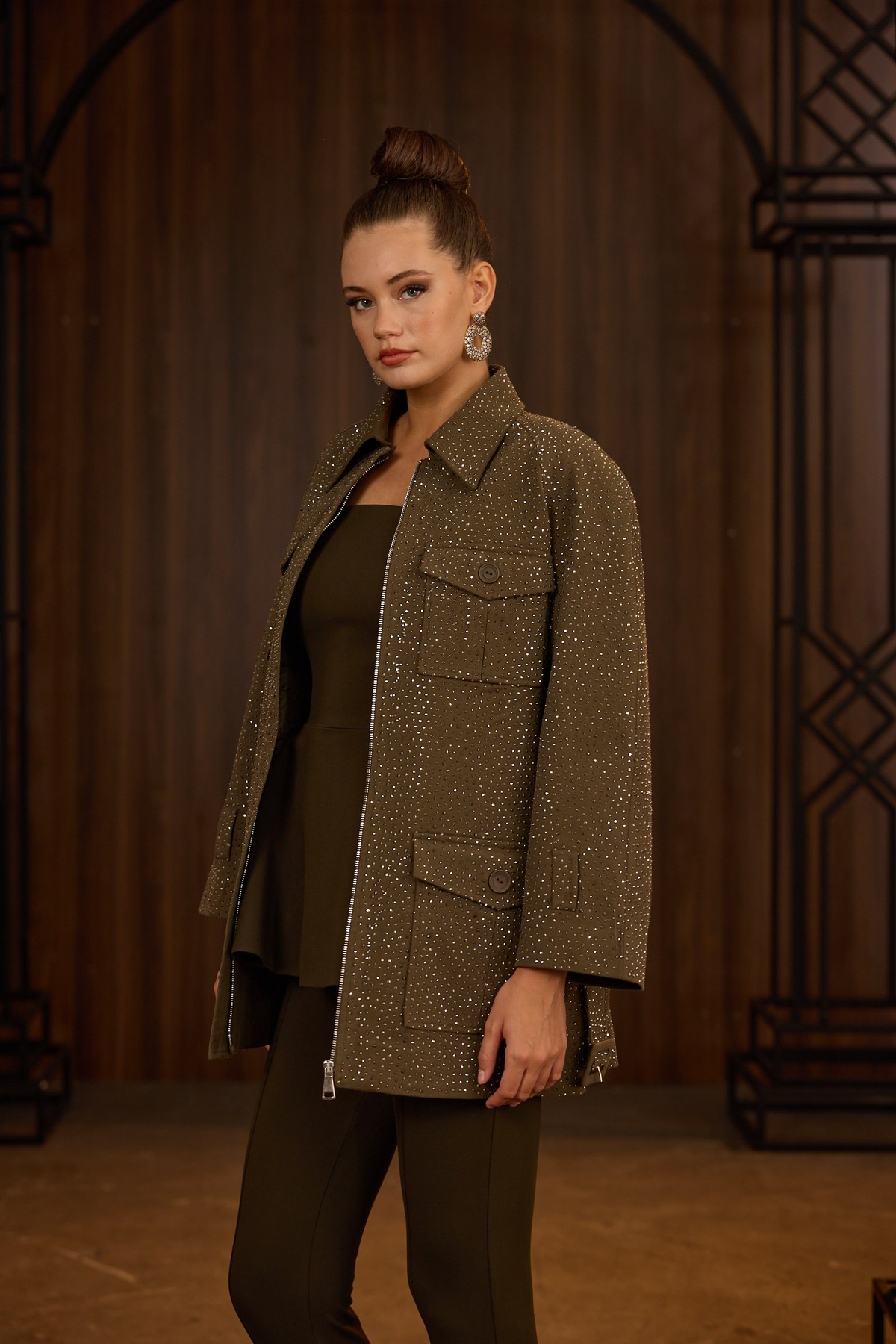 Diamond Nostalgia Edit Trench Khaki