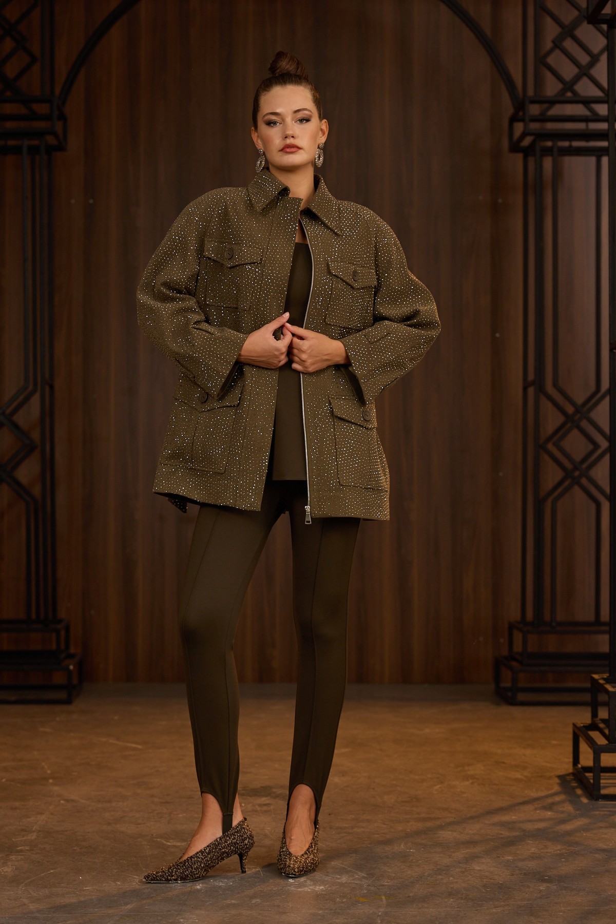 Diamond Nostalgia Edit Trench Khaki