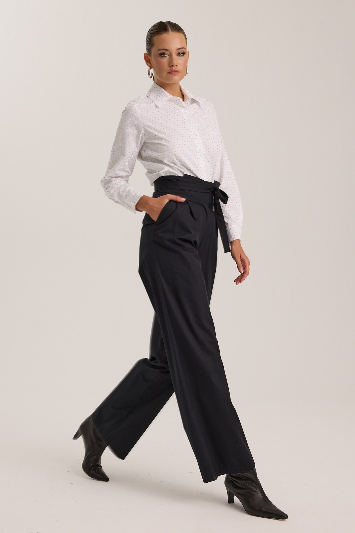Embellished Basic Shirt White