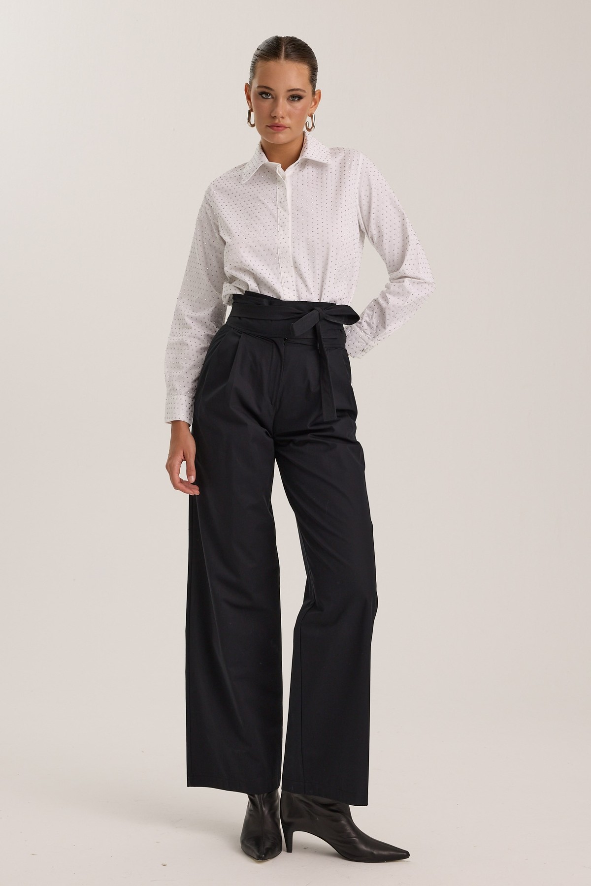 Embellished Basic Shirt White