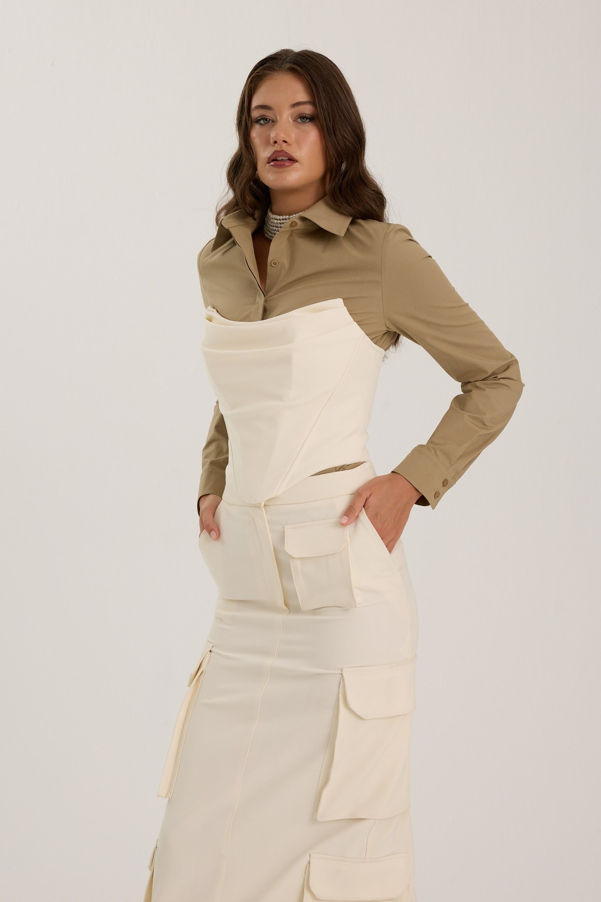 Forever Icon Kate Maxi Skirt Ecru