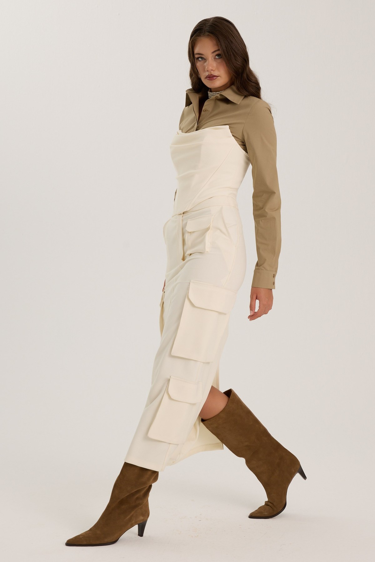 Forever Icon Kate Maxi Skirt Ecru