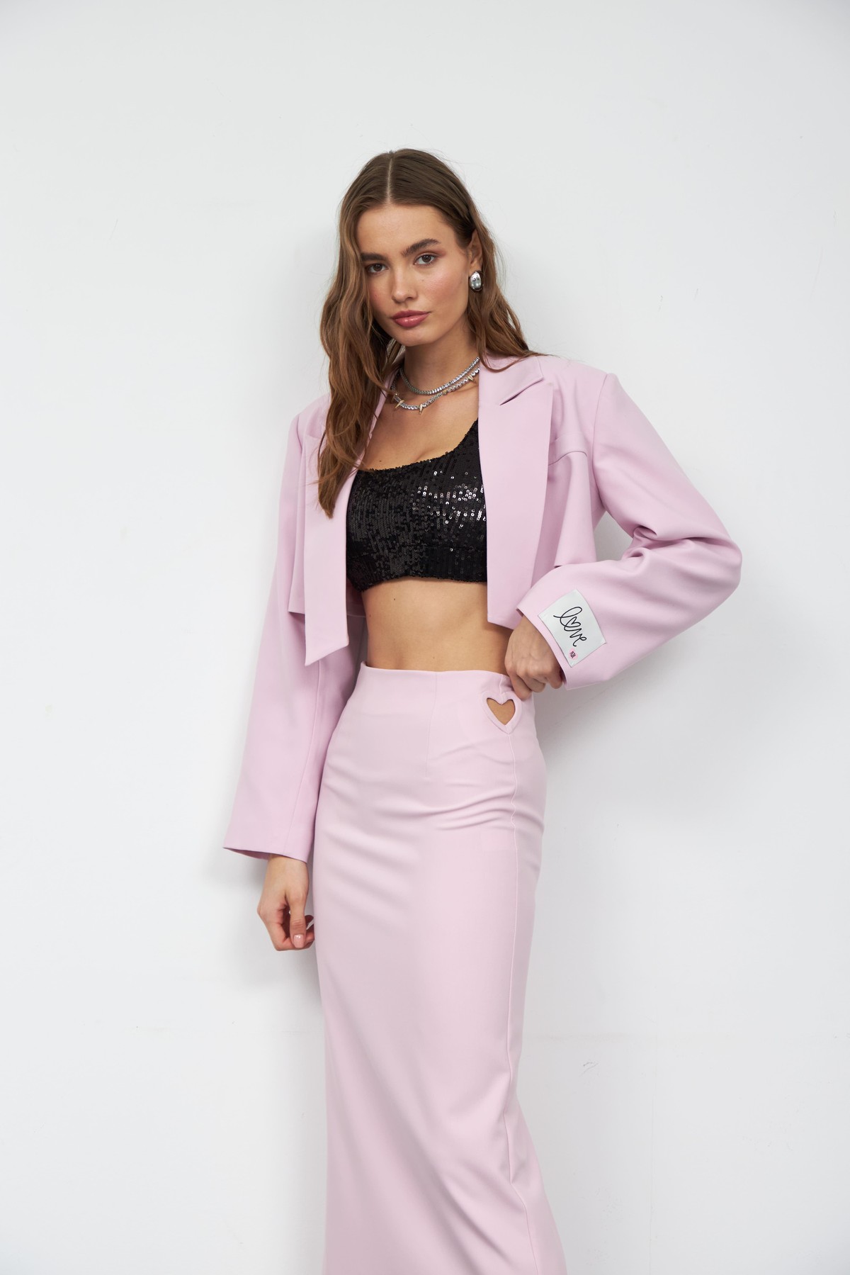 Forever Icon Serisi Crop Blazer Ceket Lila