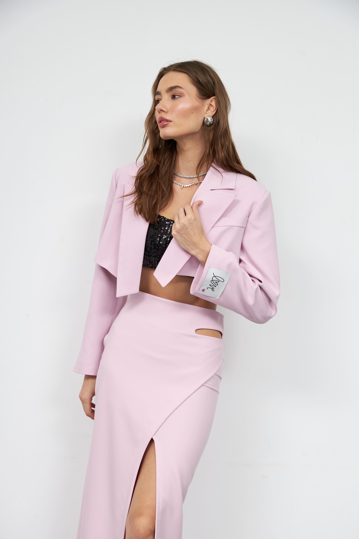 Forever Icon Serisi Crop Blazer Ceket Lila