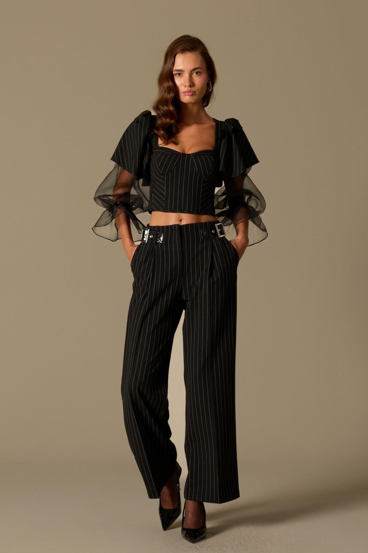 Glossbelt Reverie Tailored Pants Black