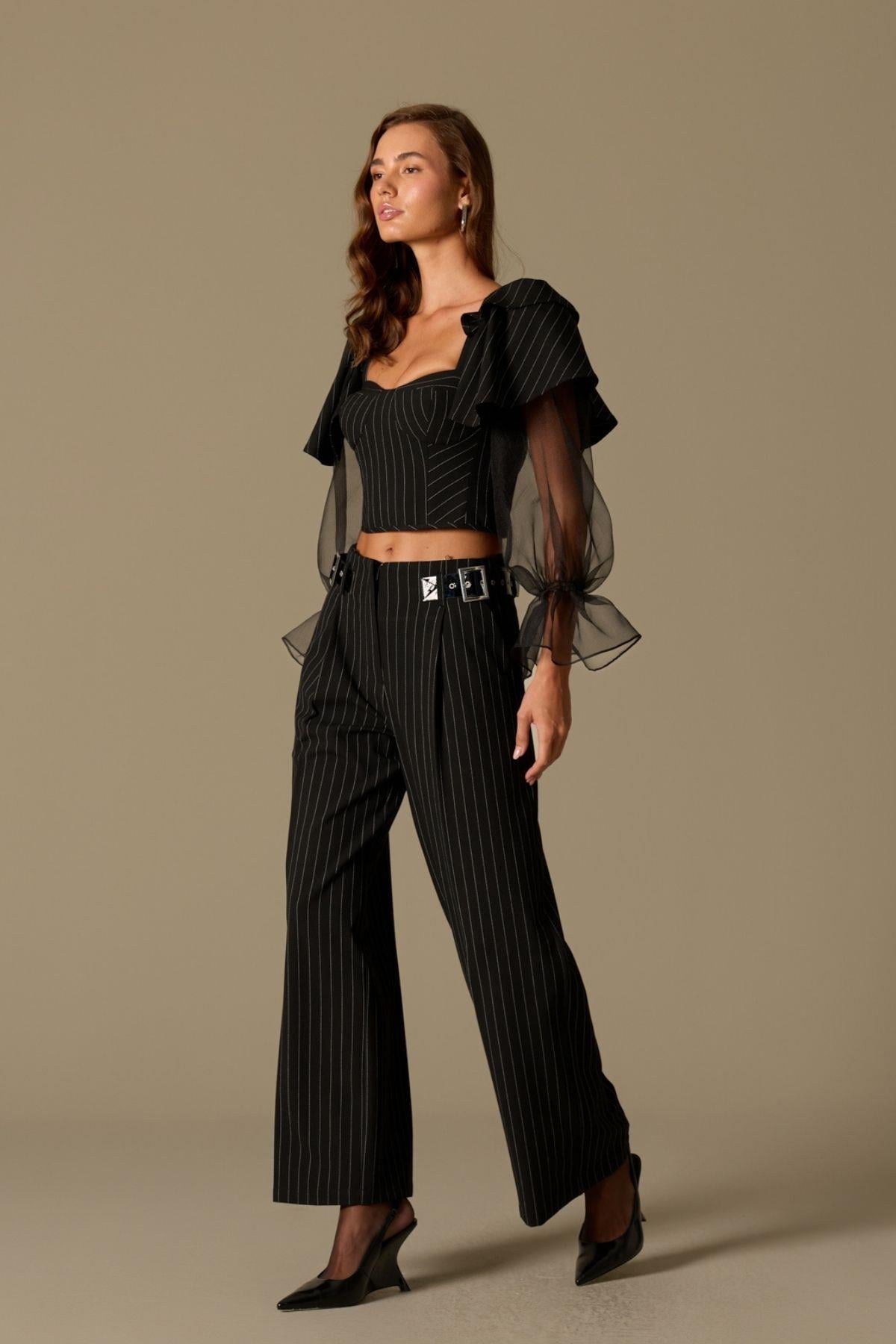 Glossbelt Reverie Tailored Pants Black