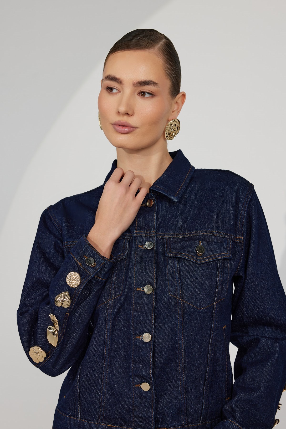 Golden Icon Denim Jacket Blue Denim