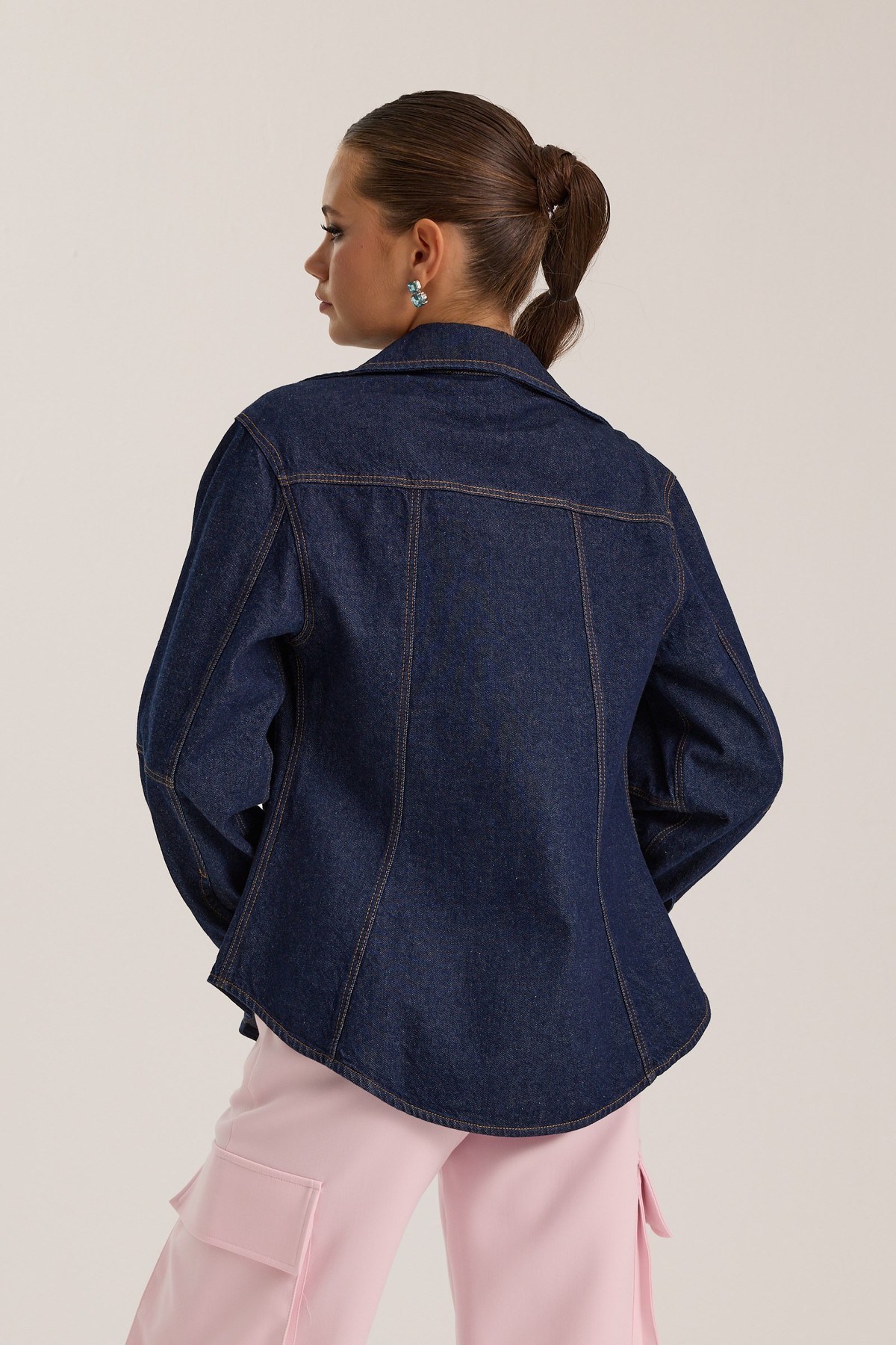 Golden Rodeo Tailored Denim Shirt Dark Blue